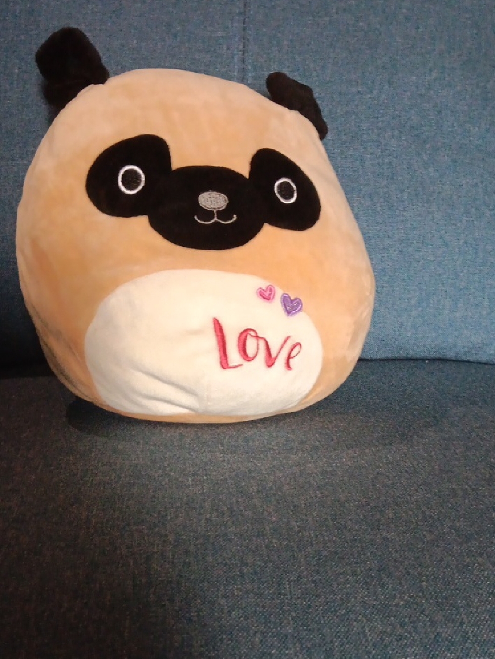 Squishmallows Beige Plush with Multicolor Logo Tag